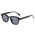 thumbnail image 2 of Retro Sunglasses for Womens Mens Square Thick Framed Shades Trendy Vintage Sun Glasses Black, 2 of 4