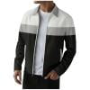 OHMZYZO Men's Waffle Lightweight Jacket Full Zip UP Color Block Sweatshirt Jackets Casual Long Sleeve Golf Jackets Outerwear