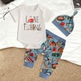 thumbnail image 2 of JUMEYU Summer Baby Boy Clothes Set Baby Boys Clothes Letter Short Sleeve Romper Boys Shorts Boys 2Pcs Outfits Set 0 3 6 9 12 18 24 Months (Blue,3-6 Months), 2 of 7