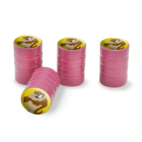 Looney Tunes Taz Tire Rim Wheel Aluminum Valve Stem Caps