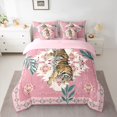 thumbnail image 2 of jejeloiu Retro Aztec Geometric 7pcs Bedding Comforter Set,Jungle Tiger Pattern Queen Bedding Sets For Girls Boys Reversible, 2 of 8