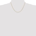 thumbnail image 4 of 14K Yellow Gold Spiga Wheat Chain Necklace 18 inch 1 mm Diamond-cut Parisian with Lobster Clasp, 4 of 4