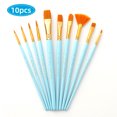 thumbnail image 4 of 10 piezas de pinceles de acuarela, juego de pinceles de nailon para artistas del cabello con punta d MABOTO Azul, 4 of 7