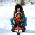 thumbnail image 2 of Costway Kids Snow Racer Sled Steering Wheel Double Brakes Pull Rope, 2 of 10