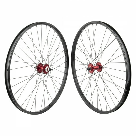 SE Bikes Big Ripper 29in Wheelset Black/Red NMSW 1-speed FW Bolt-On 3/8" 110mm 29"