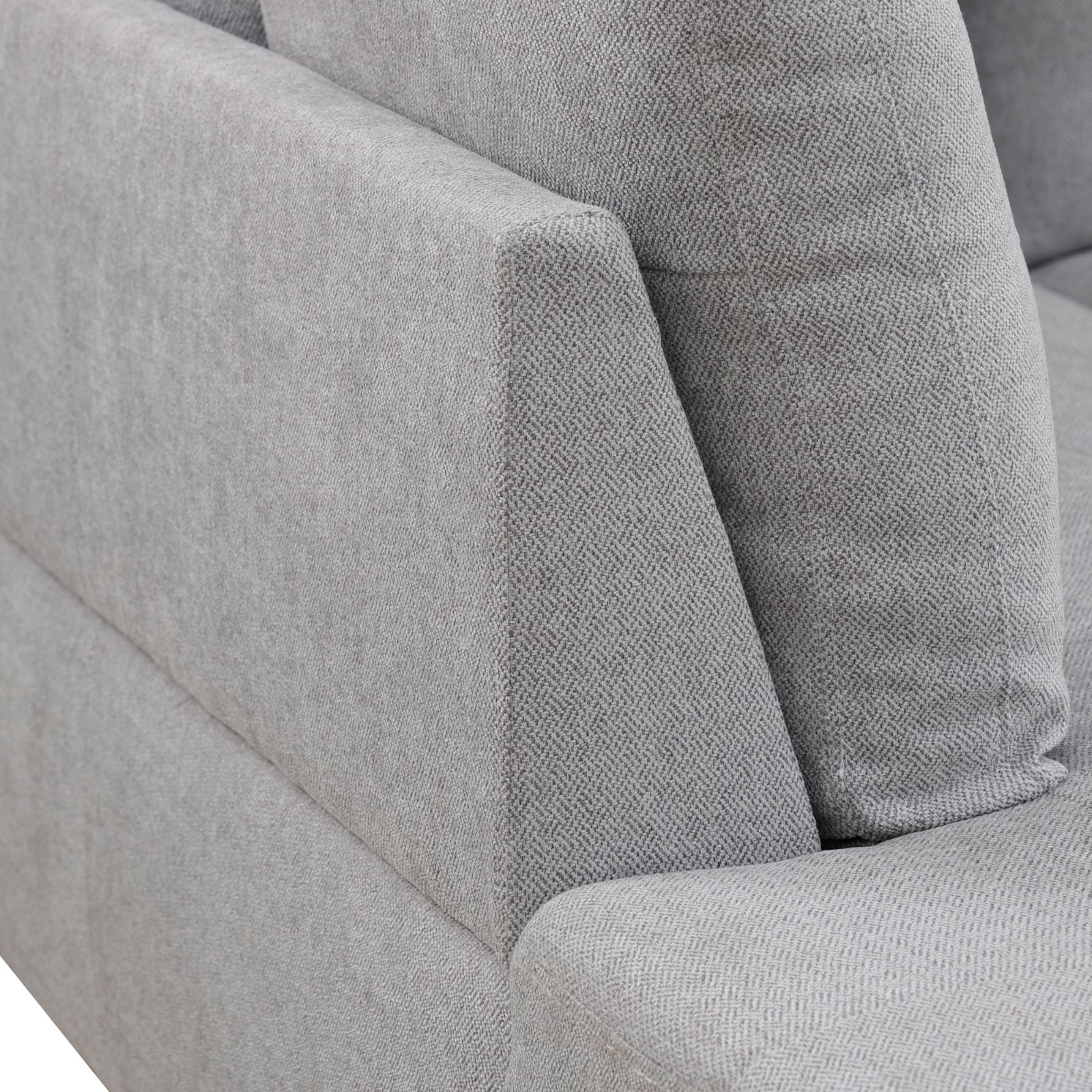 MAYEERTY Grey Modern 3-Piece Couch Neutral Clean Versatile Living Room Decor