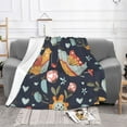 thumbnail image 2 of XMXT Flannel Throw Blanket for Couch, Joyful Birds Pattern Bed Sofa Decor Blankets for Home Bedroom, 60 x 50 inches, 2 of 9
