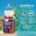 thumbnail image 3 of Magnesium Citrate Gummy Supplement - Improved Vegan Formula - High Absorption Magnesium Gummies for Adults & Kids - Mag Citrate Gummy Supplements - Delicious Raspberry Pomegranate Flavor - 60 Gummies, 3 of 10