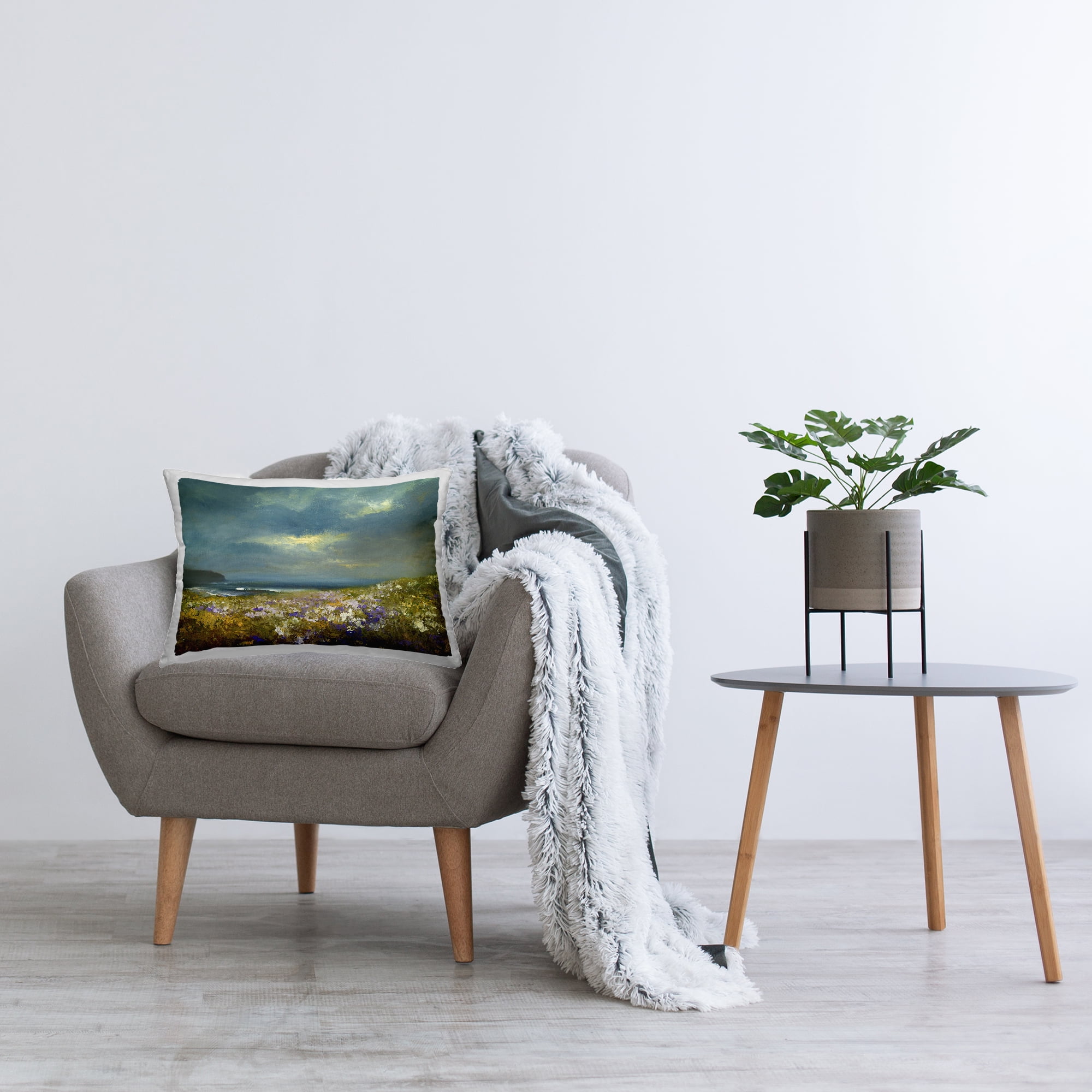 Stupell Industries Flowers by Stormy Beach Decorative Printed Throw Pillow Design by Sheila Finch .