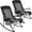 Black Grey, variant on SUNSPIRE 2 Pack Rocking Camping Chairs Oversized Folding Outdoor Rocker with High Back, Hard Armrests Carry Bag 400 lb Capacity Black Gray