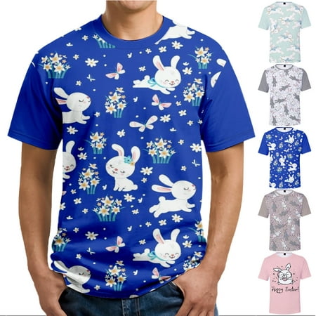

Easter Men Dad Crewneck Short Sleeve T-Shirts Casual Clothing Size 70-8XL