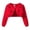 Red, variant on Kids Girls Bolero Sweater Shrug, Long Sleeve Open Front Knit Cardigan for School, Party and Everyday Wear