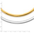 thumbnail image 3 of 14K Two-Tone Lt Reversible 6mm Omega With Extender Necklace (18 X 6) Made In Italy roml6-18, 3 of 5