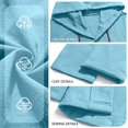 thumbnail image 6 of Hearthz Linen Hooded T Shirts for Man Button Down Long Sleeve Hoodie Men Drawstring Lightweight Beach Mens Sweatshirt Sky Blue XXXL, 6 of 10