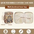 thumbnail image 7 of Pzuqiu Cross Lion Bible Case for Women Large Qulited Bible Case with Handle Book Cover Lightweight Multi-Functional Carrying Holder Bag for Church,Study,Spiritual, 7 of 7