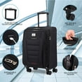 thumbnail image 6 of Verdi Travel Carry On Luggage with Spinner Wheels Softshell Lightweight Expandable 20 Inch Suitcase with USB Charging Port and 8-wheel Spinners Carryon Bag, 6 of 6