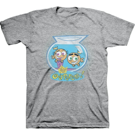 Mens Nickelodeon Fairly Odd Parents Shirt - Retro Nick Odd Parents tee - Classic Nick Graphic T-Shirt (Athletic Heather, XX-Large)