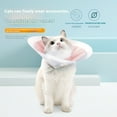 thumbnail image 3 of Cat Recovery Collar Double Layer PVC Waterproof Elizabethan Cone for Post Surgery Pet Care Anti Lick Bite, 3 of 9