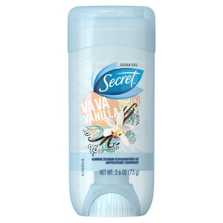 - Secret Fresh Antiperspirant and Deodorant Clear Gel, Va Va Vanilla, 2.6 Oz.