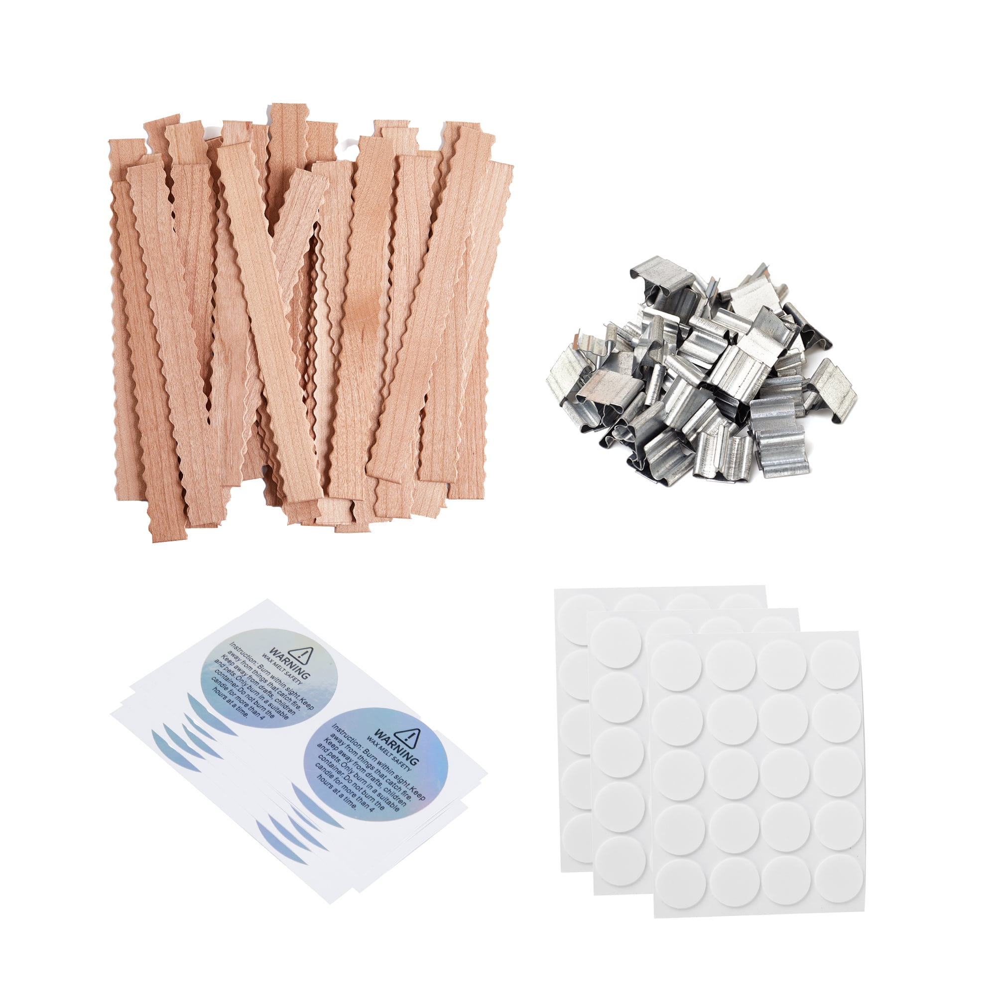FormulaMod 200pcs Wooden Wick Candle Making Kit ,Includes Wax Wooden