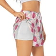 thumbnail image 2 of Disketp Floral Strawberr Print Women's Shorts Workout Shorts for Athletic Gym Running Shorts with Phone Pockets XX-Large, 2 of 8