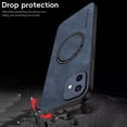 thumbnail image 6 of Mantto for iPhone 12 Case Compatible with MagSafe Charging, Vegan PU Leather Slim Classic Luxury Elegant Thin Drop Protection Protective Cover for iPhone 12, Blue, 6 of 9