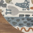 thumbnail image 5 of Nourison Astra Machine Washable 4' x Round Ivory Kids Indoor Rug, 5 of 9