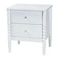thumbnail image 5 of Baxton Studio Lucera Mid-Century White Queen Size 4-Piece Bobbin Bedroom Set, 5 of 6