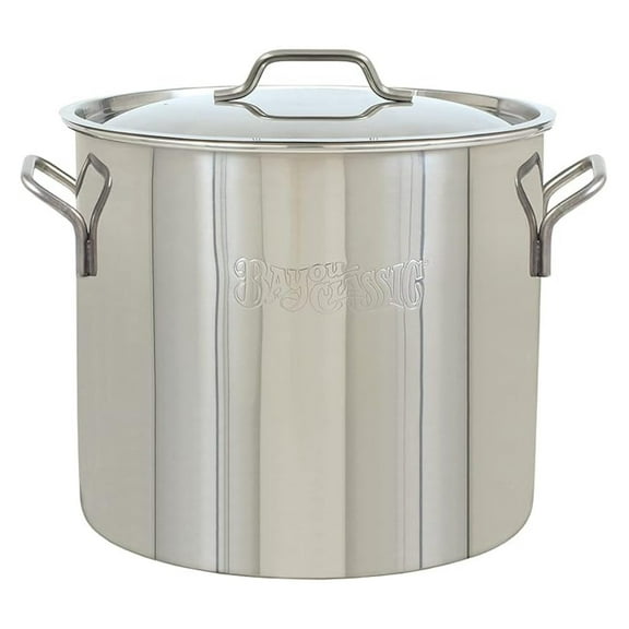 30-Quart Stainless Steel Stockpot with Lid & Handles – Heavy Duty 7.5 Gallon Soup Pot for Chili, Stews, Lobster Boil – Large Capacity Cookware