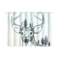 thumbnail image 3 of MKHERT Winter Deer Window Curtain Kitchen Curtain 26x39 inch,Two Piece, 3 of 3