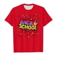 thumbnail image 4 of LUOGENLI T-Shirt pour Filles Enfants École Rentrée des Classes Imprimé Décontracté Manches Courtes Haut T-Shirt Chemises pour Filles Longueur Midi Petite Rouge 10-11 Ans, 4 of 7