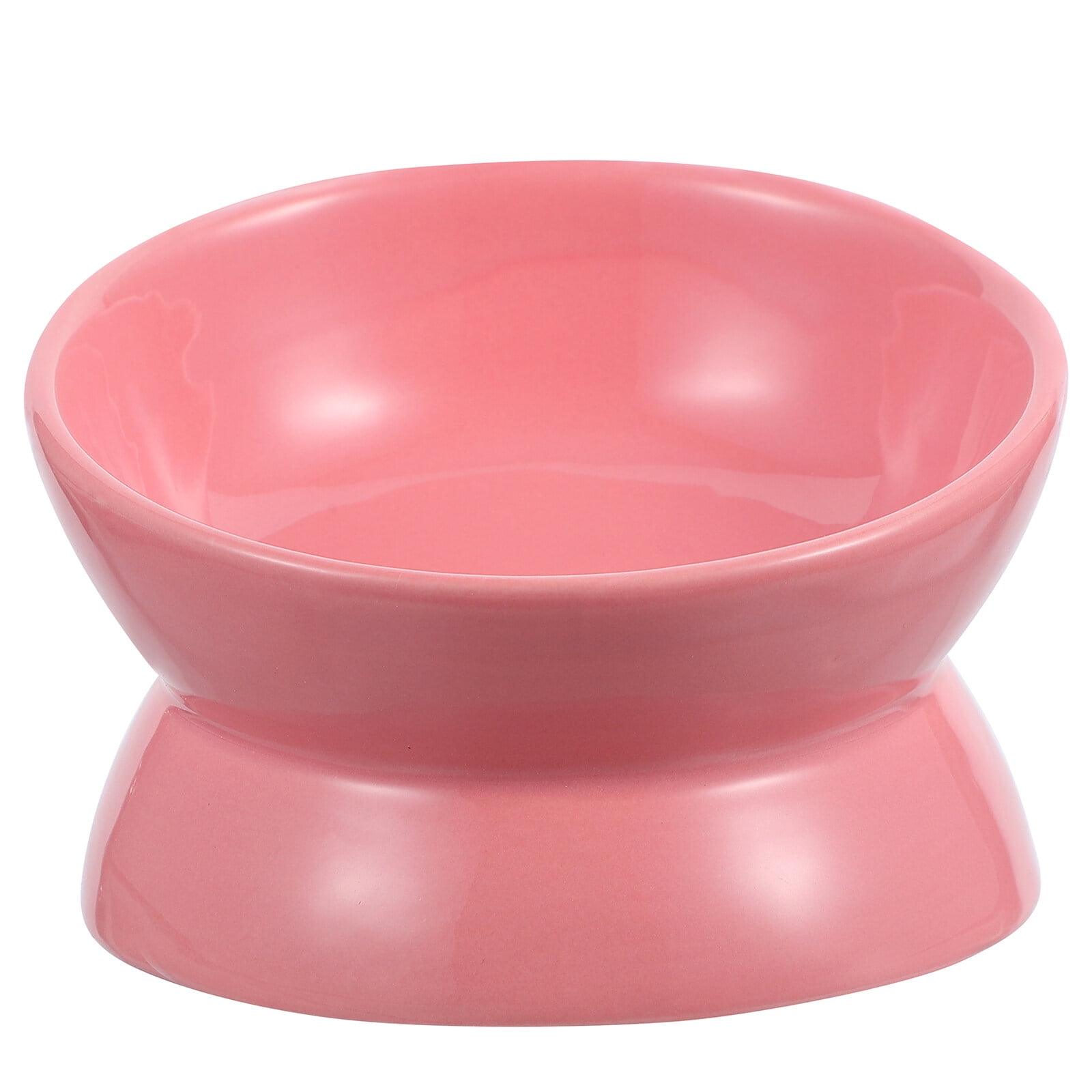 Ceramic Raised Cat Bowl Slanted Cat Elevated Water Bowl (Random Color