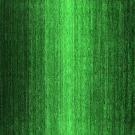 Ahgly Company Indoor Square Abstract Green Contemporary Area Rugs, 7' Square