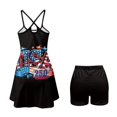 thumbnail image 3 of KEIAHUAN USA 250 Years Golf Dresses for Women 2 Piece Casual Spaghetti Strap Tennis Dress with Shorts Lightweight Cross Backless Athletic Dresses with Pocket Ladies Summer Outfits Small, 3 of 7