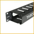 thumbnail image 4 of shiyou-1U 19" 12 Slot Cable Manager Rack Mount Wire Organizer with Cover for Server Rack Cabinet Cable Management Black, 4 of 4