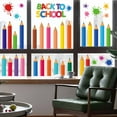 thumbnail image 5 of Colorful Back To School Pencil Window Clings - Reusable Double-Sided Stickers Home Decoration Stickers & Posters, 5 of 6