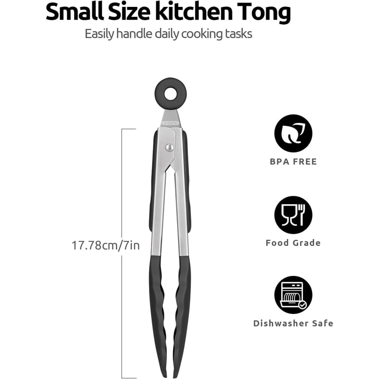 U-Taste 7-Inch Kitchen Tongs with Heat-Resistant Silicone photo 2