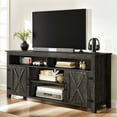 thumbnail image 2 of Centre de Divertissement Porte de Grange, Meuble TV de Style Ferme pour TV de 65 Pouces, Console Multimédia Rustique avec Rangement pour Salon, Chêne Rustique, 2 of 6
