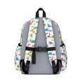 thumbnail image 3 of White Dinosaurs Landscapes Pattern Cute School Backpack with Padded Back and Adjustable Shoulder Straps 13.4"x11"x4.7", 3 of 5