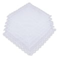 thumbnail image 1 of 2x 5 Piezas de Pañuelos Blancos para Mujer, Pañuelos , Pañuelos , BLESIY Pañuelo de encaje de algodón blanco, 1 of 8