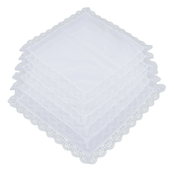 Segolike White Handkerchief Hanky Pocket Square For Men Women 26x27cm