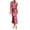 Hot Pink, variant on Vedolay Dress Women's V Neck Long Batwing Sleeve Wrap Midi Knit Sweater Dress Elegant Backless with Belt Slit,Hot Pink S