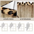 thumbnail image 3 of Leopard Print Kitchen Window Curtains, Swag Curtains Valance for Bedroom Living Room Bathroom, Vintage Rustic High Heels Animal Texture Rod Pocket Window Curtain Block Drapes 2 Panels 36"x63", 3 of 9