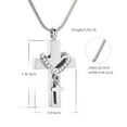 thumbnail image 3 of Double Cross Urn Necklace Men's Women's Pendent for Ashes and Chain Necklace for Ashes of Loved One Memory Necklace, 3 of 7