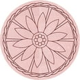 thumbnail image 1 of Ahgly Company Machine Washable Indoor Round Transitional Pink Bubble Gum Pink Area Rugs, 3' Round, 1 of 7