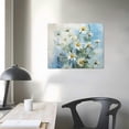 thumbnail image 4 of Onetech New Blue Oil Painting Daisy 20x16 in / 16x12 in Art Modern Canvas Prints for Living Room Bedroom Home Office Wall Decor 20x16in, 4 of 6