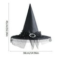 thumbnail image 2 of Darzheoy Halloween Witch Hats Witch Party Accessory Women's Halloween Vintage Witch Hat Printed Hats Halloween Christmas Party Supplies, 2 of 3