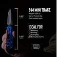 thumbnail image 2 of Buck Knives 814 Mini Trace Pocket Knife, Blue, 2 of 6