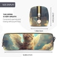 thumbnail image 3 of Disketp Sunshine Cloud Cute Cat Estuche de Lápices de Cuero con Cierre, Estuche Compacto para Papelería, Bolígrafos y Accesorios Pequeños, 3 of 7