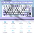 thumbnail image 2 of AK820PRO Mechanical Keyboard with TFT Smart Display&Knob,2.4G Wireless/BT5.1/USB-C Wired,75% ANSI Layout,5 Sound Absorbing Foams,Hot-Swap Linear Switch,RGB Backlit,for PC,MAC (Purple), 2 of 10